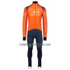 Completo Maglia ML + Pantaloncino con bretelle ML 2023 INEOS Grenadiers Arancio Blu Scuro